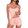 thumbnail image 1 of Pajamas for Women Set Short Sleeve Soft Summer New European and American Button Strap Tank Top Can Be Wearing Externally Home Furnishings Sleepwear Pajama, 1 of 5