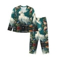 thumbnail image 1 of Pajamas for Women Set - Tropical Parrot Floral Artwork Comfy Long Sleeve Button Up Pajama Sets for Women 2 Piece, Soft Sleepwear Nightwear Pjs Lounge Sets for Women with Pockets, 1 of 6