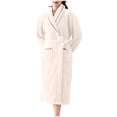 thumbnail image 1 of Pajamas for Women Set, Womens Cotton Bathrobe, Towel Robe for Women in Soft Terry Cloth, Highly Absorbent Cotton Robes for Women with Refined Blue Piping, Cuffed Sleeves, 1 of 9
