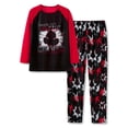 thumbnail image 1 of Beezizac Pajamas for Boys Red Ninja Long Sleeve & Pants 2-Piece PJ Set Kid Sleepwear Size 18, 1 of 7