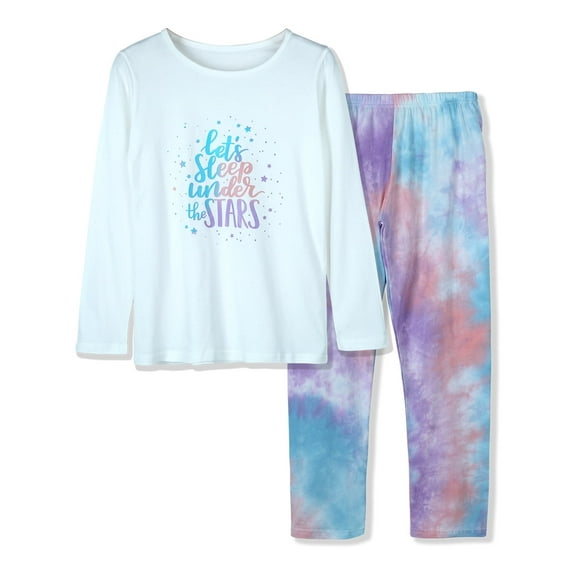Pajamas for Girls – Sleep Under The Stars Theme Sleepover / Sleepaway Camp PJS Set 100% Cotton Kids Summer Tween Clothes Size 10