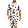 thumbnail image 1 of Pajamas for Men Halloween Pumpkins Print Mens Pajama Set Short Sleeve Crewneck & Pajama Shorts, 1 of 7