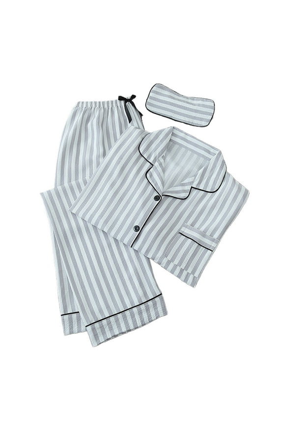 Pajamas for Women Long Sleeve Pajama Button Down Pjs Sets V Neck Notched Collar Spring Fall Pj Lounge Set