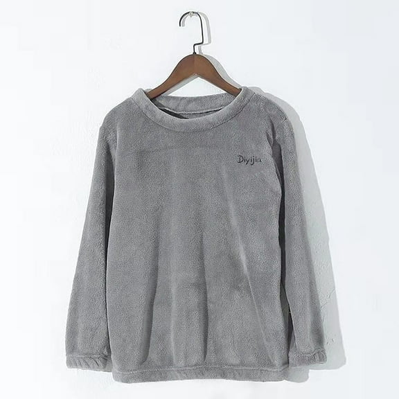Pajamas for Women Long Sleeve Pullover Sweatshirt Pajamas Tops Thick Warm Fall Winter Loungewear Sleepwear