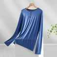 Pajamas for Women Pajama Tops Women Blouse Plain Casual Fashion Round