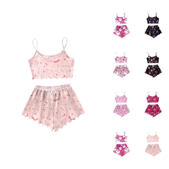 Pajamas for Women Set – 2 Piece Sets That Balance Style with Everyday Comfort Women's Halloween Camisole Pajama Set