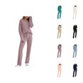 thumbnail image 1 of Pajamas for Women Set 2025 Fall Winter Lounge Long Sleeve Crewneck Pullover and Pants Pjs Set Womens Pajama Sets, 1 of 6