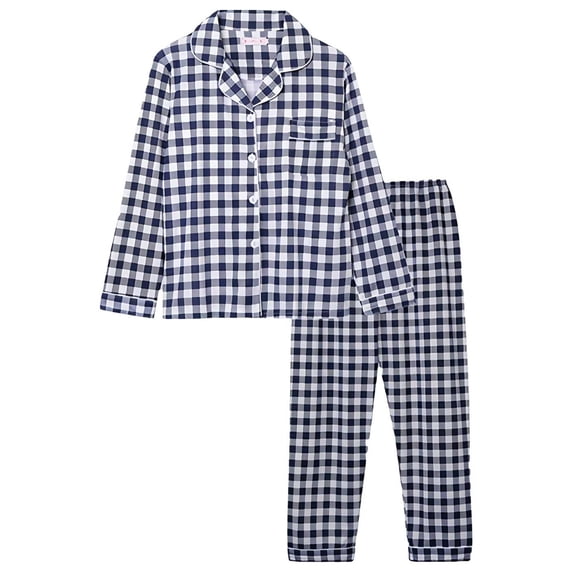 Pajamas for Women Set Cute Pajama Sets for Women Long Sleeve Sleepwear Button Loungewear Soft 2 Piece Pj Set with Pockets Long Pants