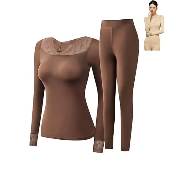Pajamas for Women Set Elastic Thermal Inner Wear Women's Thin Thermal Underwear Set High Elastic Long Base Layer