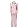 thumbnail image 1 of Pajamas for Women Set – Fitted Pajama Sets & Minimalist Lounge Wear Women's Silk Matching Family Pajamas Long Sleeve & Pant Set, 1 of 7