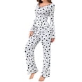 thumbnail image 1 of Pajamas for Women Set Ladies' Heart Print Pajama Set with Long Sleeves and Pants, 1 of 4