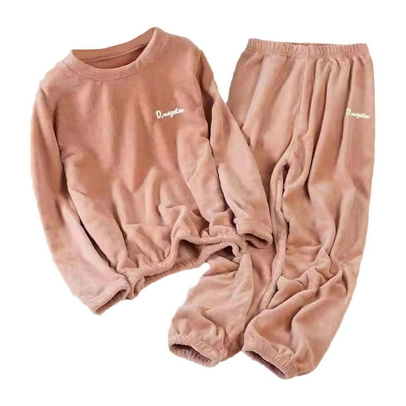 Pajamas for Women Set Plus Size Flannel Thickened Warm Coral Sleepwear Pjs Sets