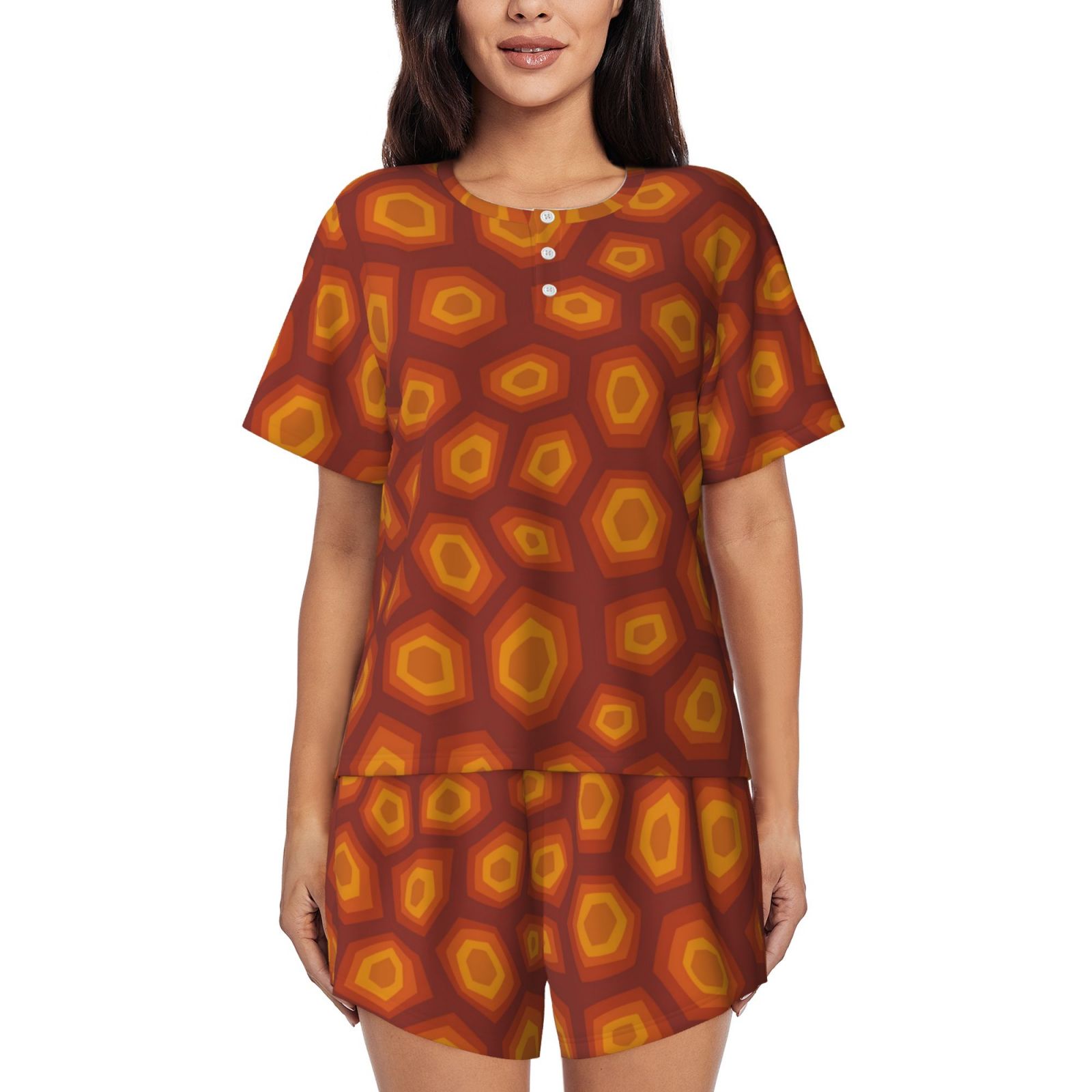 Turtle Pj Shell Pajamas for Women Set, Turtle Shell PJ Lounge Sets for Women 2 Piece ...