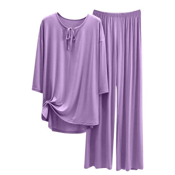 Pajamas for Women Set, Womens Pajama Set, Ladies Sleepwear(3/4 Sleeve and Pants) Soft PJs Comfy Lounge Sets with Pockets