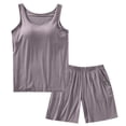 thumbnail image 1 of Pajamas for Women Set, Womens Pajama Sets Viscose from Bamboo Tank Top and Shorts Pj Set Sleeveless 2 Piece Sleepwear, 1 of 5