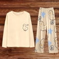 thumbnail image 1 of Pajamas for Women Set Womens Printed Fleece Pyjama Set Soft & Warm Loungewear Nightwear Long Sleeve Top, 1 of 3