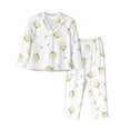 thumbnail image 1 of Pajamas for Women Sets, Champagne Glass Print Lounge Sets Long Sleeve Button Down Night Shirts Sleepwear Pjs, 1 of 6