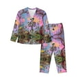 thumbnail image 1 of Pajamas for Women Sets, Pink Sky Sunflower Skull Lounge Sets Long Sleeve Button Down Night Shirts Sleepwear Pjs, 1 of 6