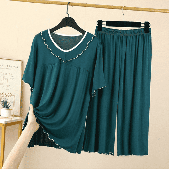 Pajamas for Women: Soft Short Sleeve and Pants Womens Pajama Sets, 2PC Lounge Sets for Women