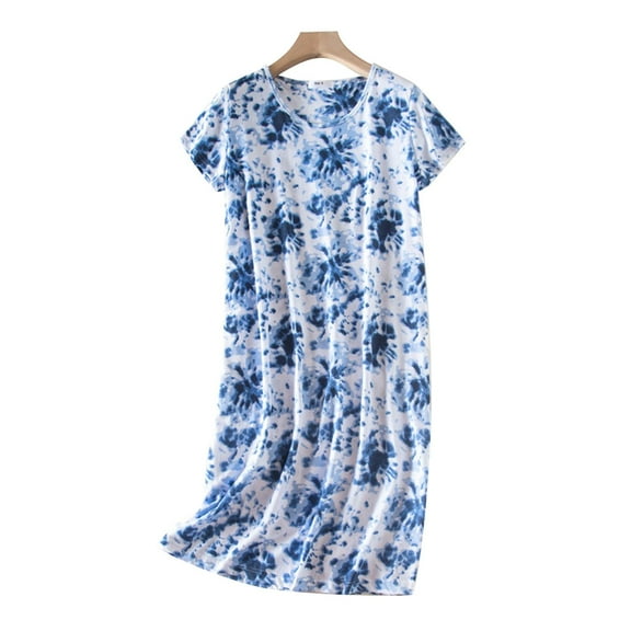 Pajamas for women set Knitting Cotton S 1 Piece Blue Lightweight Summer Pajamas and Fall pajamas