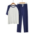 thumbnail image 1 of Pajams Men's Pajama Set Sleepwear Dry Short Sleeve Shirts Long Pants Trousers Soft Comfy Sleep Sets Men's pjs Men’s pajamas Fall pajamas Men Pijamas for Men Set Mens Soft Pajamas Sets, 1 of 9