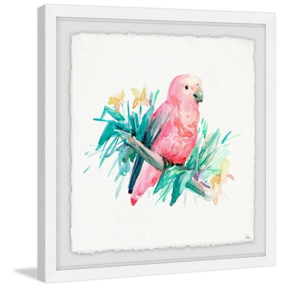 Pajaro Rosado Framed Painting Print