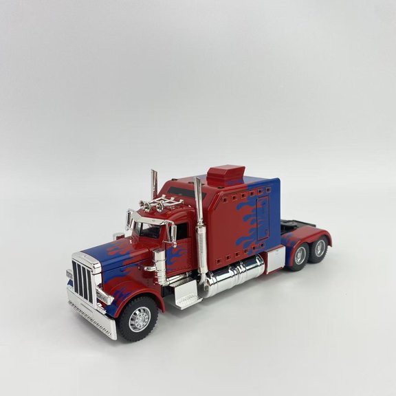 Paka Rabbit Toy vehicles,Toy Semi Heavy Truck Model 1/24 Red Alloy Collectible Diecast Vehicles with Lights and Sounds