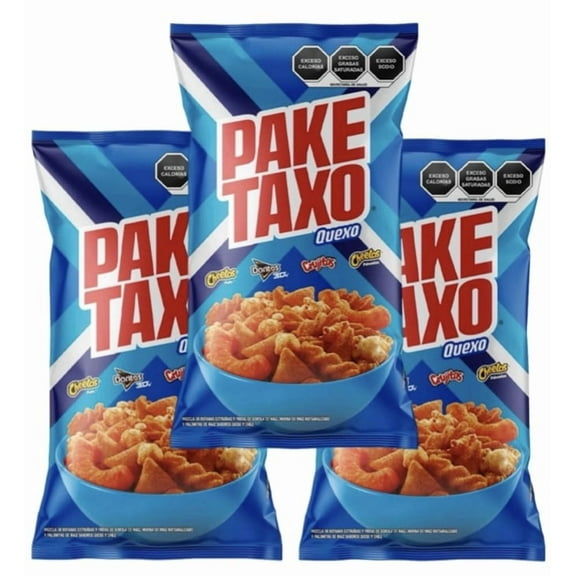 Paketaxo Quexo BIG 215g Pack of 3 papas snack Mexican chips