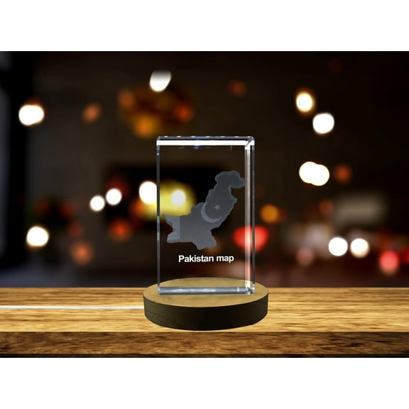 Pakistan 3D Engraved Crystal 3D Engraved Crystal Keepsake/Gift/Decor/Collectible/Souvenir