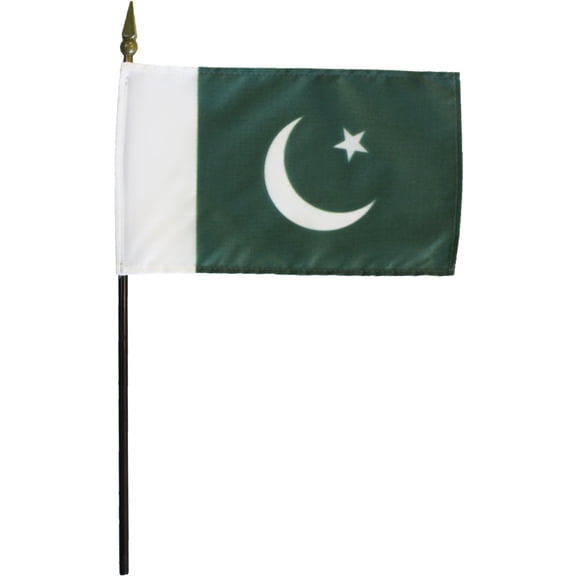 Pakistan - 4"X6" Stick Flag