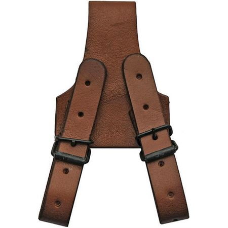 SZCO Supplies Brown Leather Sword Frog with Adjustable Belt Loop  8"