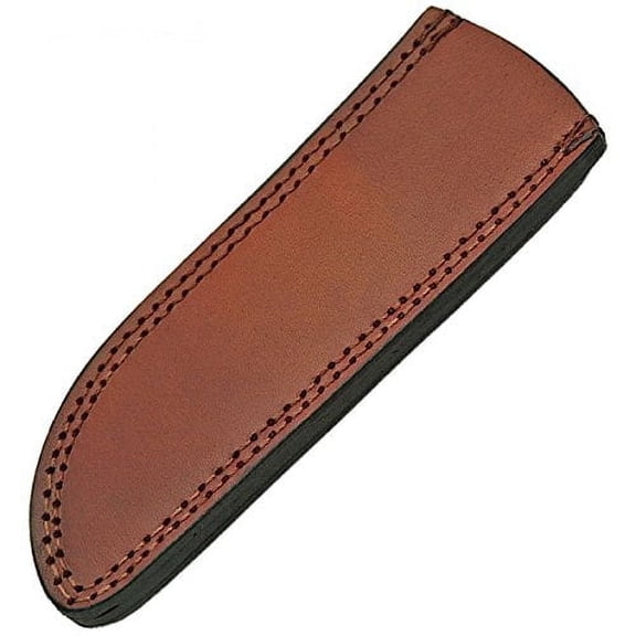 SZCO Heritage Artisan 8.25-Inch Top Grain Brown Leather Sheath Durable Drop Point Knife Holster with Belt Loop Fits 7.25" to 8" Fixed Blades
