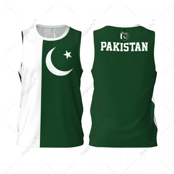 Pakistan Flag Men Basketball Sports Jersey Running Fitness Multifunction Sleeveless tshirt Exclusive Custom Name Nunber