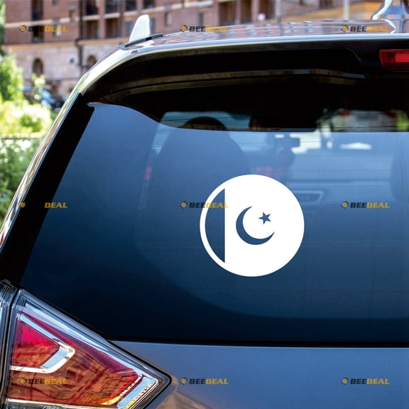 Pakistan Flag Sticker Decal Vinyl Islam Round - 3 Pack White 3" - For Car Boat Laptop Cup No Background Die-cut