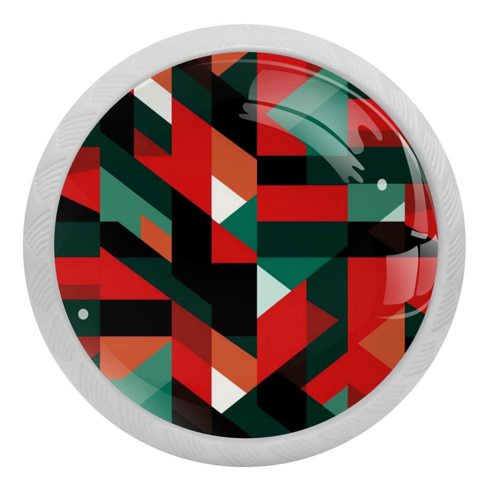 Pakistan Fluorescent Drawer Pulls with Screws, Round 4Pack, Glowin