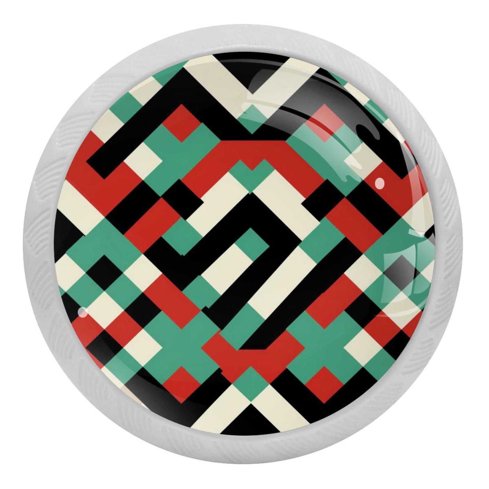 Pakistan Fluorescent Drawer Pulls with Screws, Round 4Pack, Glowin