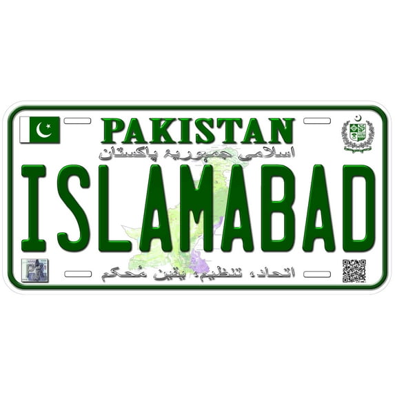 Pakistan Islamabad Custom Novelty Car License Plate