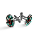 thumbnail image 1 of Pakistan Men's Stainless Steel Cufflinks for Dress Shirts - Formal Attire Essential, 1 of 6