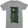 thumbnail image 1 of Pakistan Support USA America Flag Crew Neck For Men Kashmir T-Shirt, 1 of 4