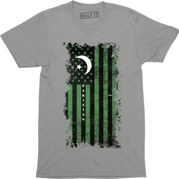Pakistan Support USA America Flag Crew Neck For Men Kashmir T-Shirt