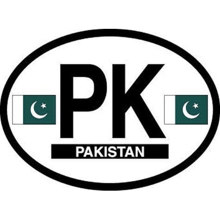 Pakistan oval decal for auto, truck or boat