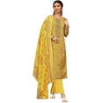 thumbnail image 1 of Pakistani Haldi Function Wear Salwar Kameez Suits India Designer Stitched Dress ( Yellow, L - 42 ), 1 of 5