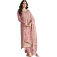 thumbnail image 1 of Pakistani Indian Designer Party Wear Sewn Salwar Kameez Trouser Pant Suits ( Lavender, XL - 44 ), 1 of 5