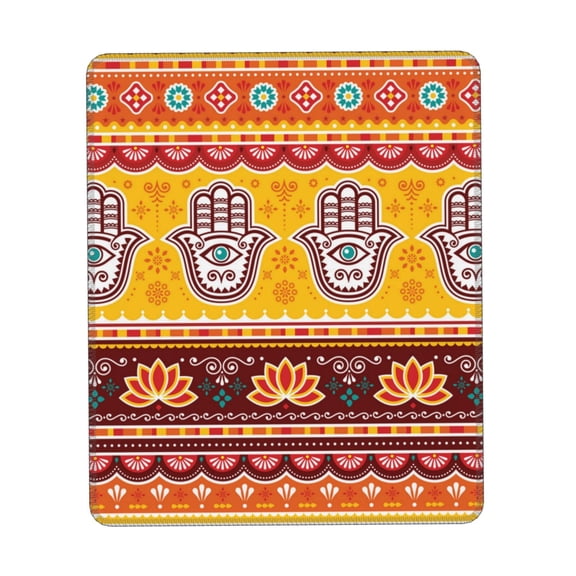 Pakistani Indian Evil Eye Hamsa Hand Gaming Mouse Pad 10 x 12 inch Rectangle Computer Mousepad Mat Non-Slip Rubber Base for Office Laptop PC