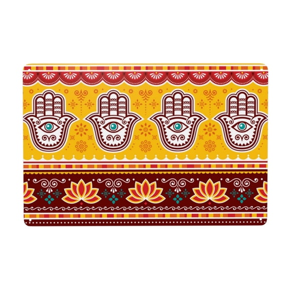 Pakistani Indian Evil Eye Hamsa Hand Metal Tin Sign Home Kitchen Office Bedroom Cafes Room Wall Decor 8x12 Inch