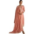 thumbnail image 1 of Pakistani Style Ramzan Party Wear Shalwar Kameez Suits Indian Sewn Plazo Dress ( Orange, 6XL - 54 ), 1 of 6