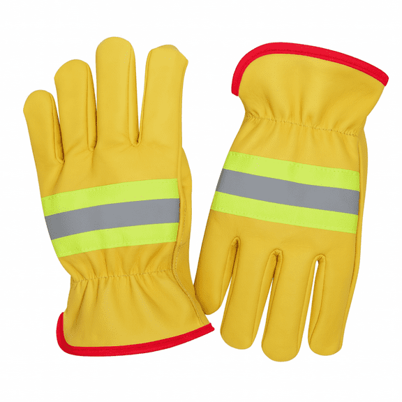 Paknada 1 Pair Sheepskin Leather Work Gloves, Heavy Duty Soft Grip, Durable Hand Protection for Construction and Gardening