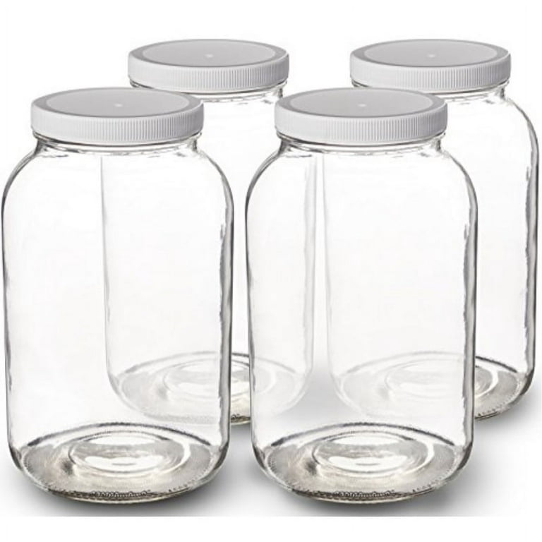 Paksh Novelty 1-Gallon Glass Jar Wide Mouth with Airtight Metal Lid - USDA  Approved BPA-Free Dishwasher Safe Large Mason Jar for Fermenting, Kombucha