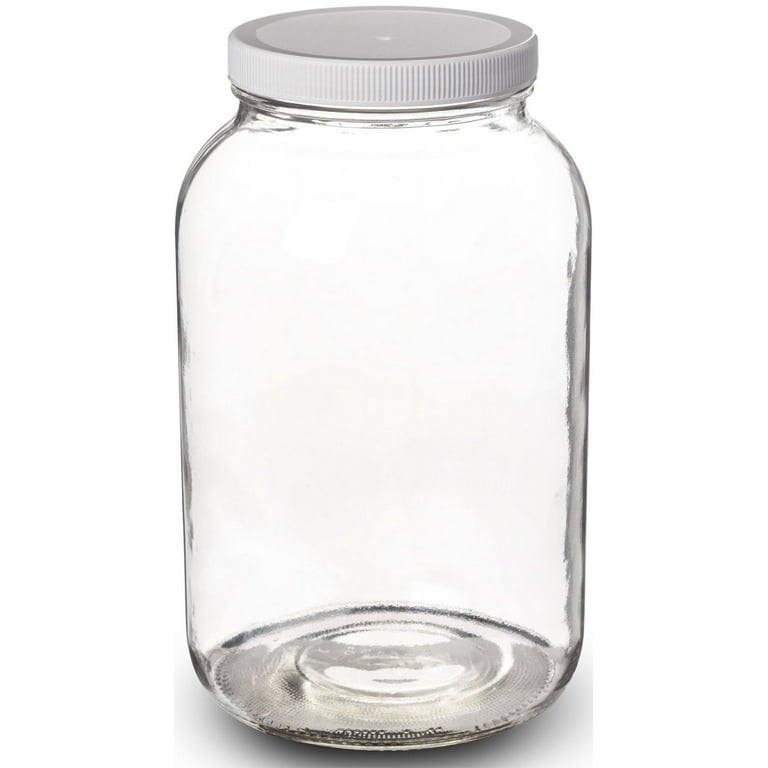 Paksh Novelty 1-Gallon Glass Jar Wide Mouth with Airtight Metal Lid - USDA  Approved BPA-Free Dishwasher Safe Large Mason Jar for Fermenting, Kombucha