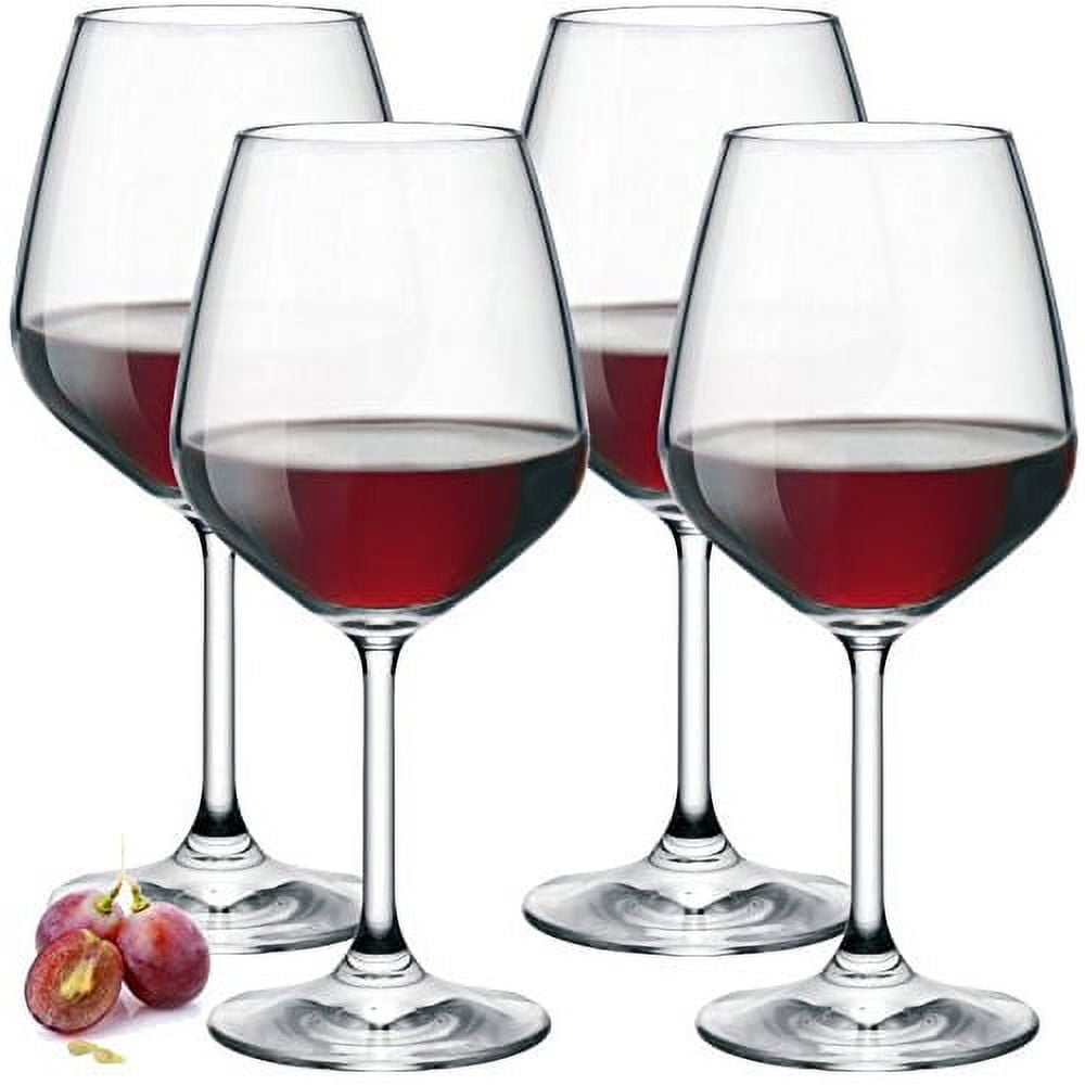  Copas italianas para vino tinto Paksh Novelty , 18 onzas, copa  de vino transparente., Set de 4, Transparente : Hogar y Cocina